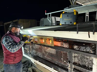 drilling into the side panel after dark